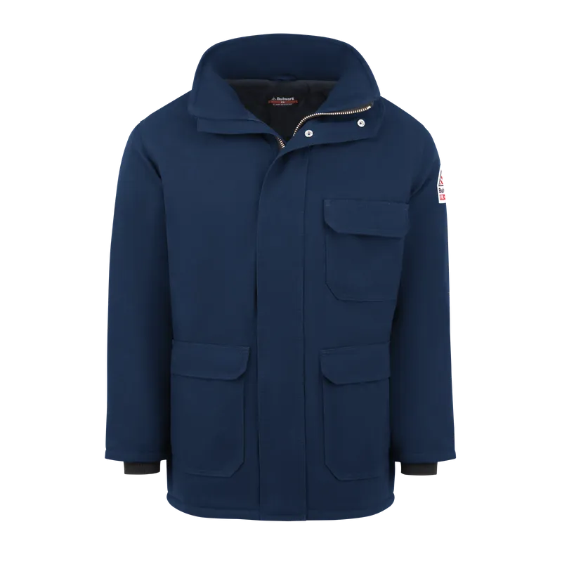 Bulwark, Men's Heavyweight Nomex FR Insulated Deluxe Parka, JNP2, Nomex 7oz, Cat4, Navy
