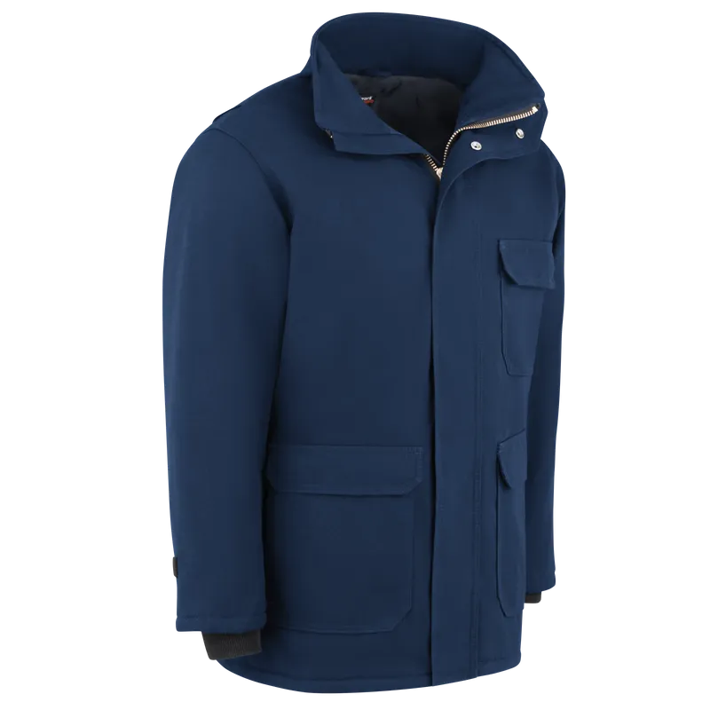 Bulwark, Men's Heavyweight Nomex FR Insulated Deluxe Parka, JNP2, Nomex 7oz, Cat4, Navy