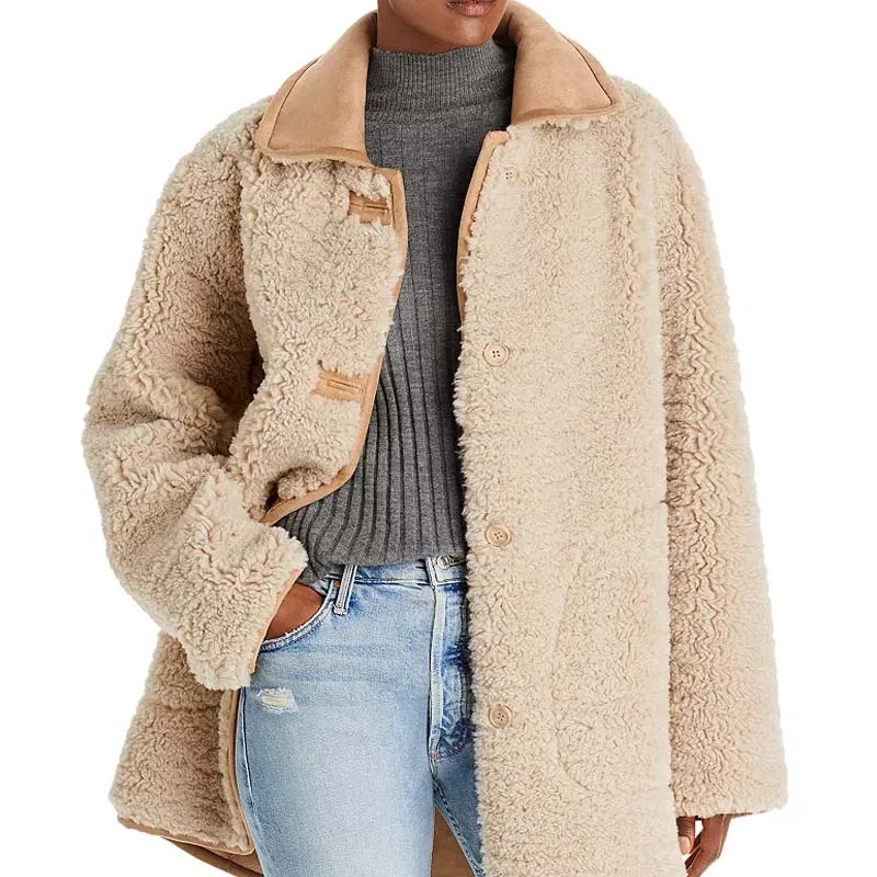 Genuine Winter Sheepskin Best Leather Vanna Shearling Coat