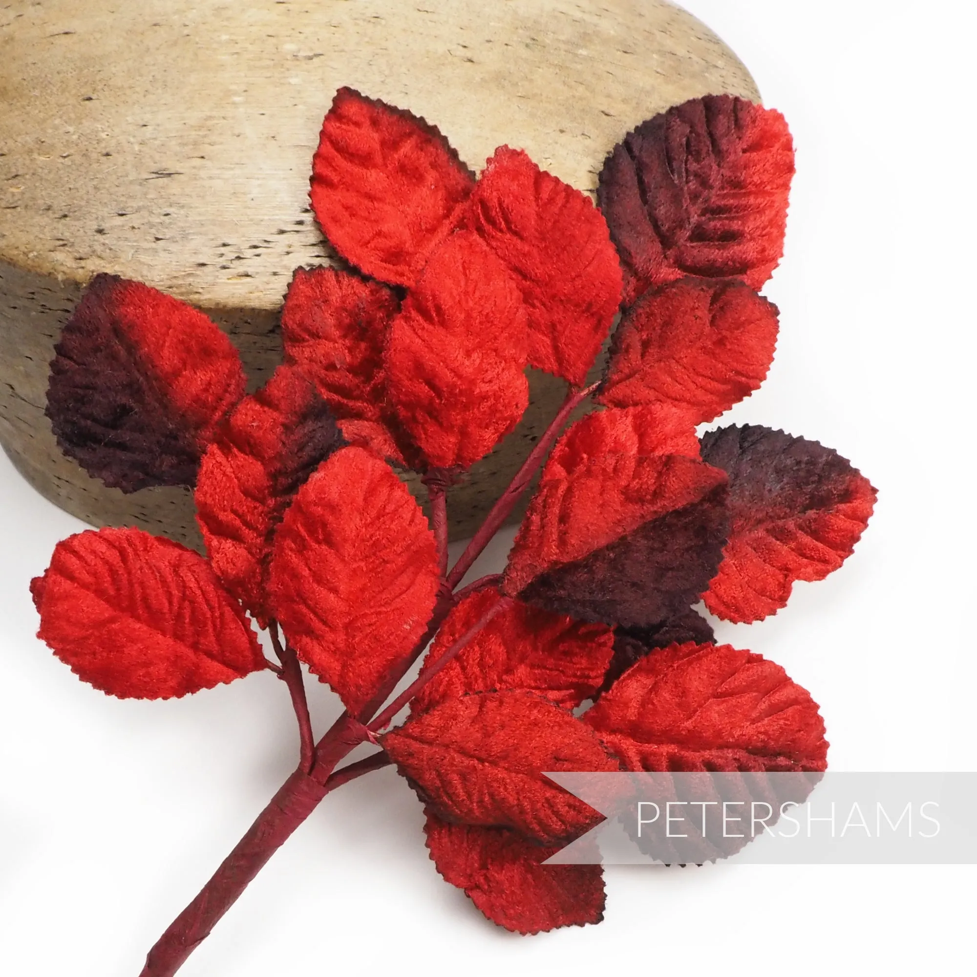 'Kayla' Velvet Wired Leaf Millinery Hat Mount