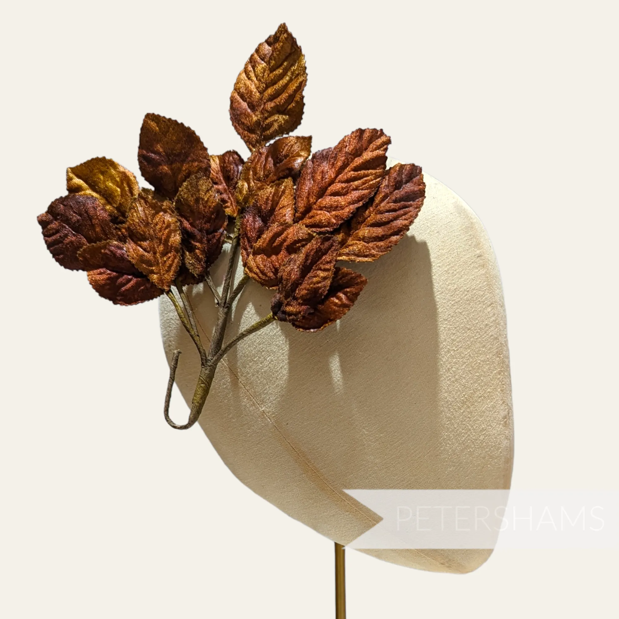 'Kayla' Velvet Wired Leaf Millinery Hat Mount