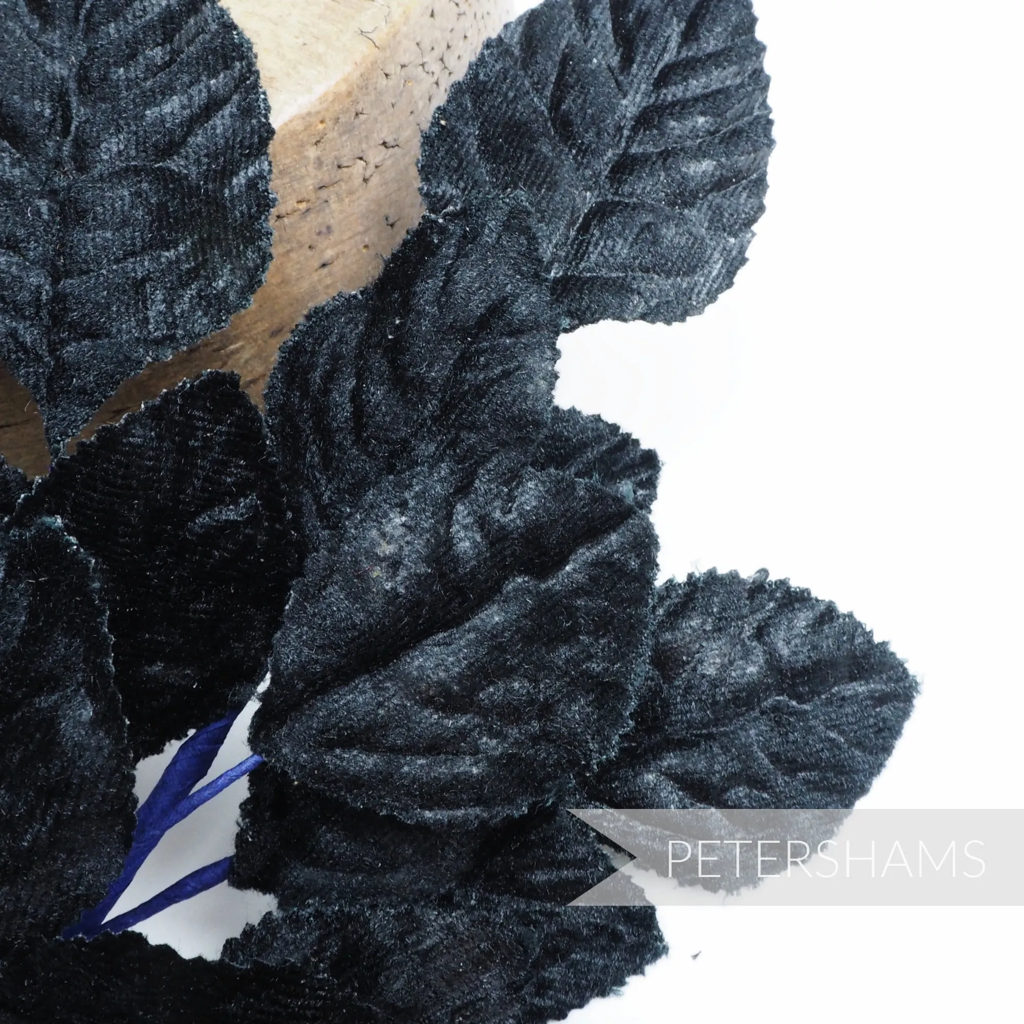 'Kayla' Velvet Wired Leaf Millinery Hat Mount