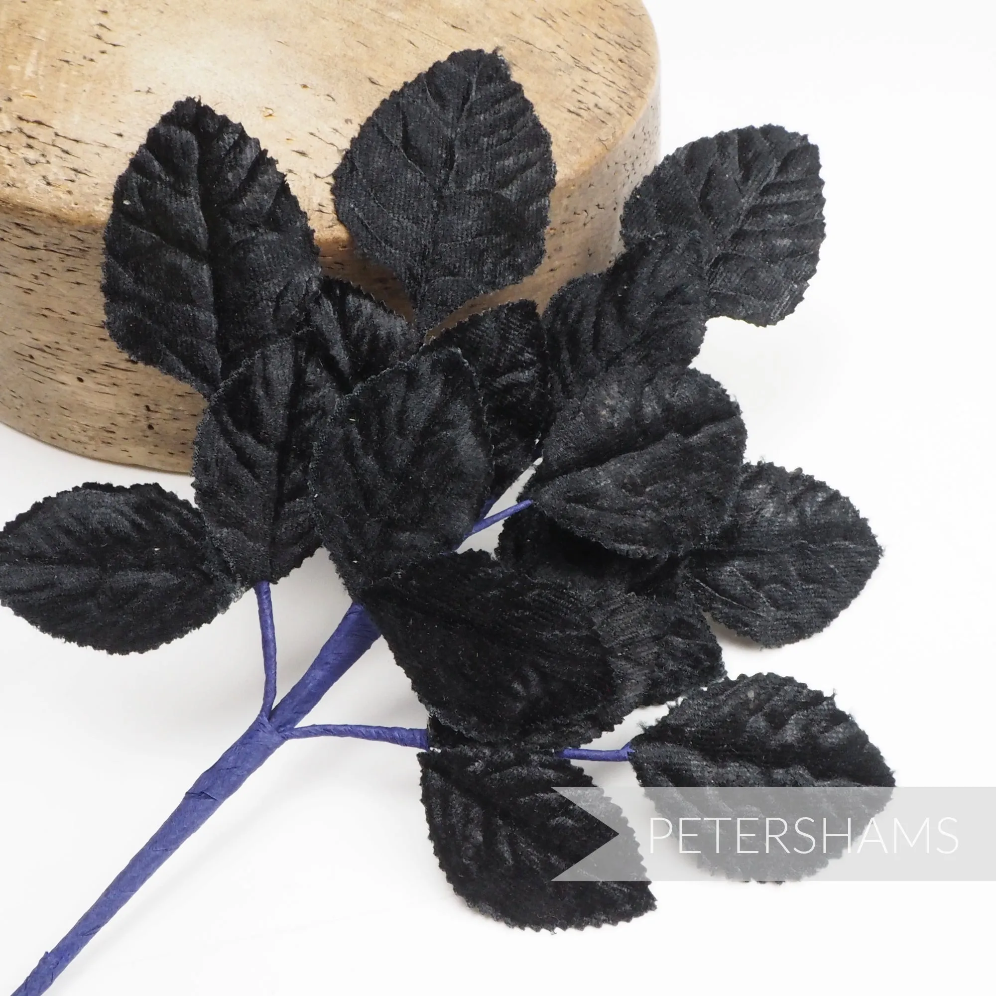 'Kayla' Velvet Wired Leaf Millinery Hat Mount