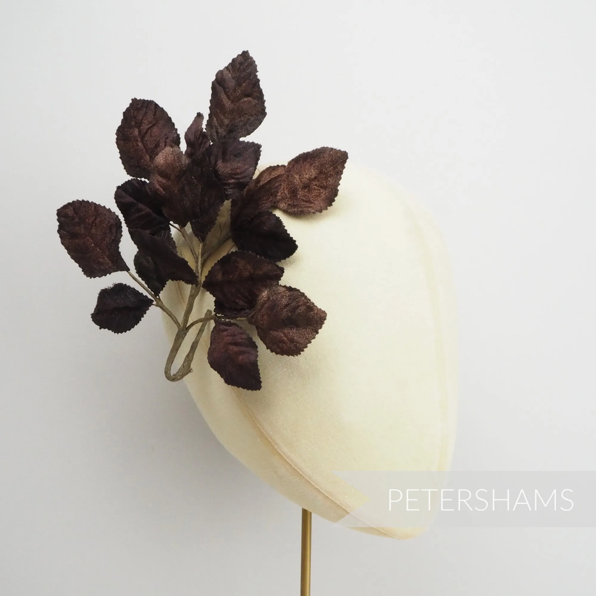'Kayla' Velvet Wired Leaf Millinery Hat Mount