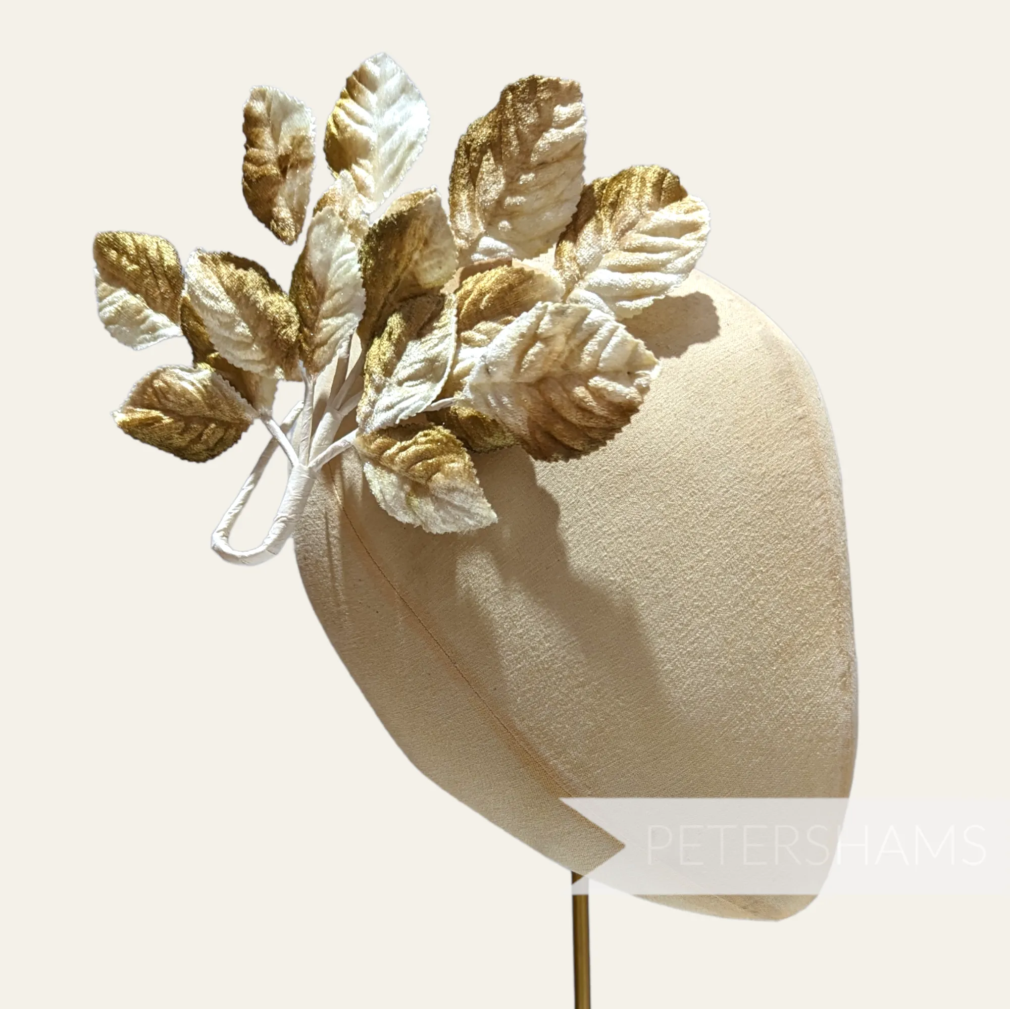 'Kayla' Velvet Wired Leaf Millinery Hat Mount
