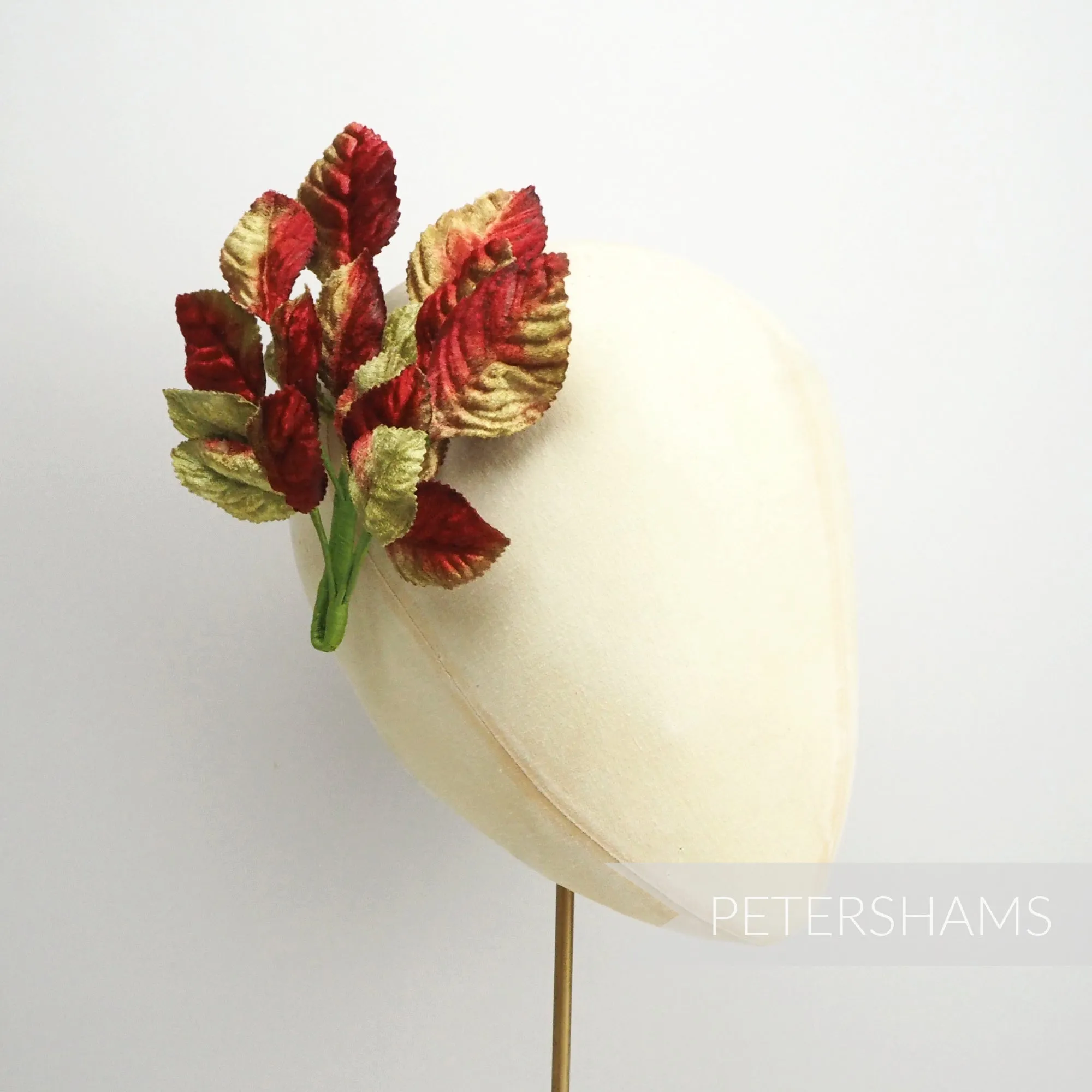 'Kayla' Velvet Wired Leaf Millinery Hat Mount