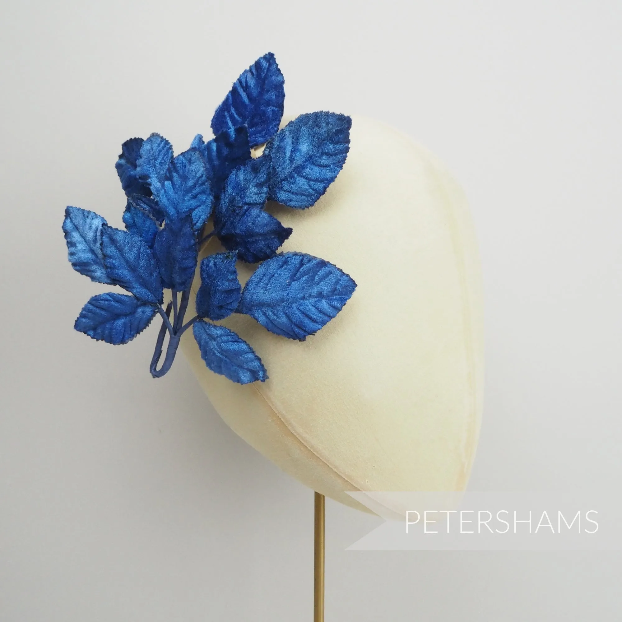 'Kayla' Velvet Wired Leaf Millinery Hat Mount