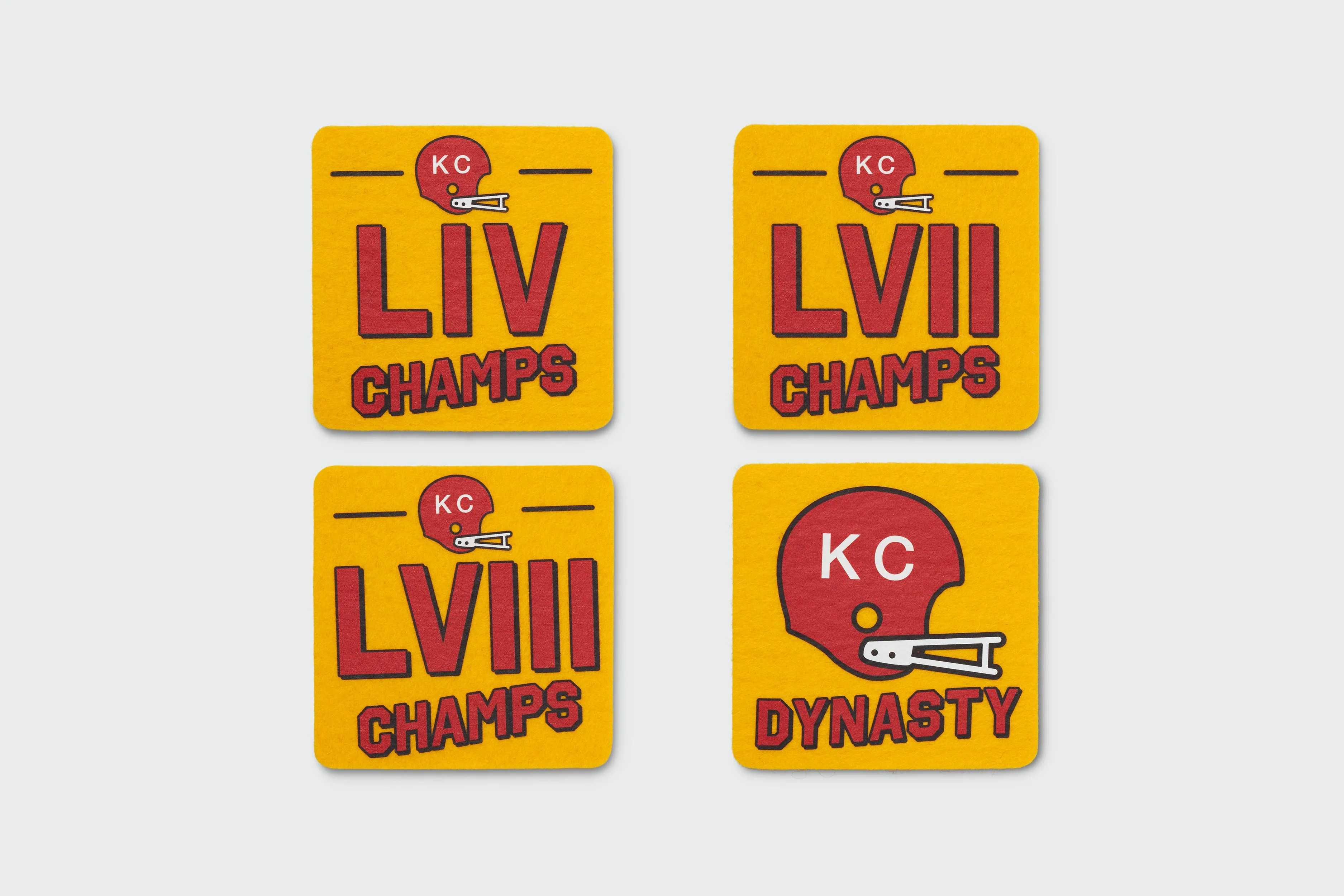 KC Dynasty Champs Wool Coasters