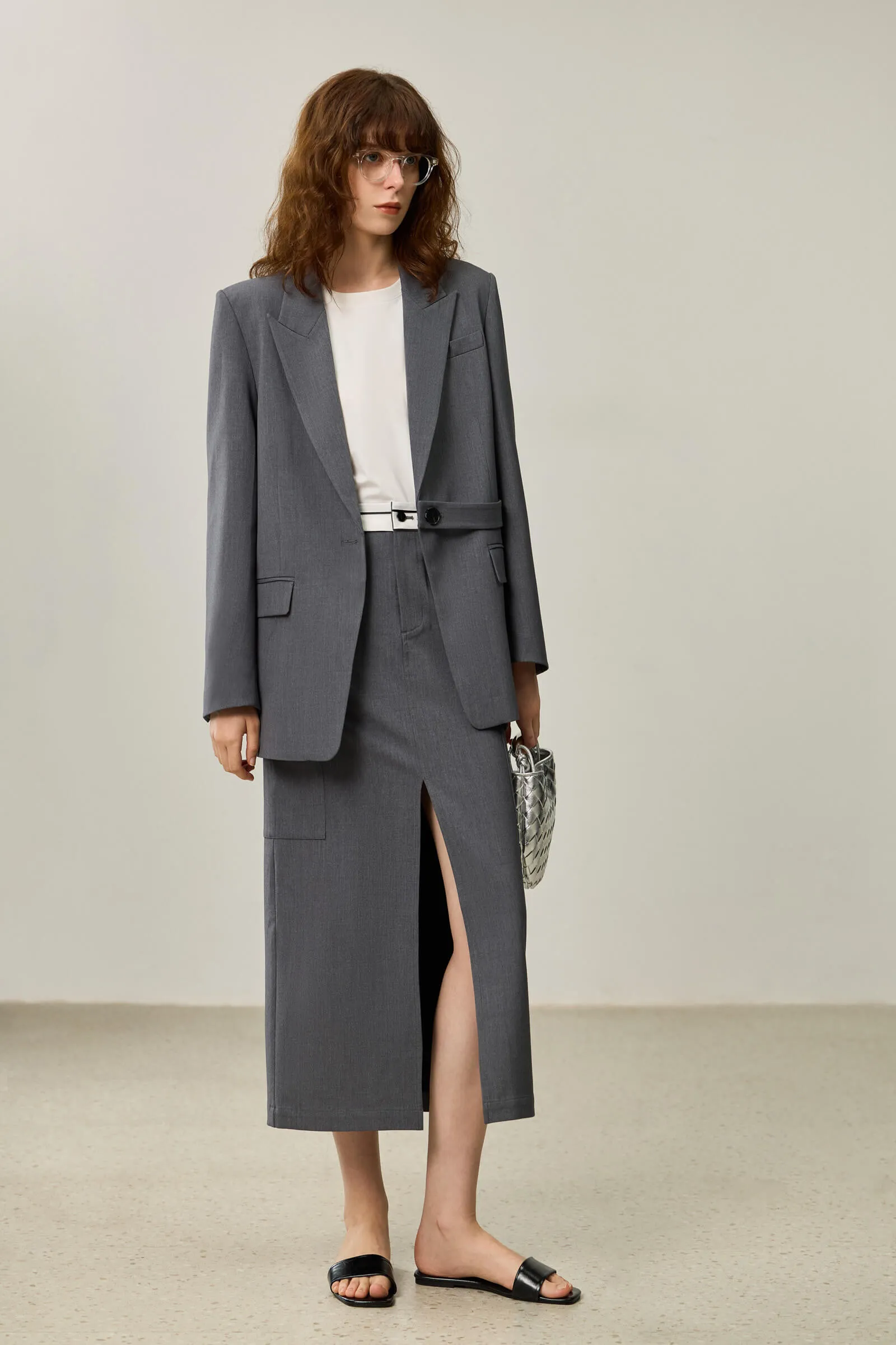 LILY Grey Suit Jacket