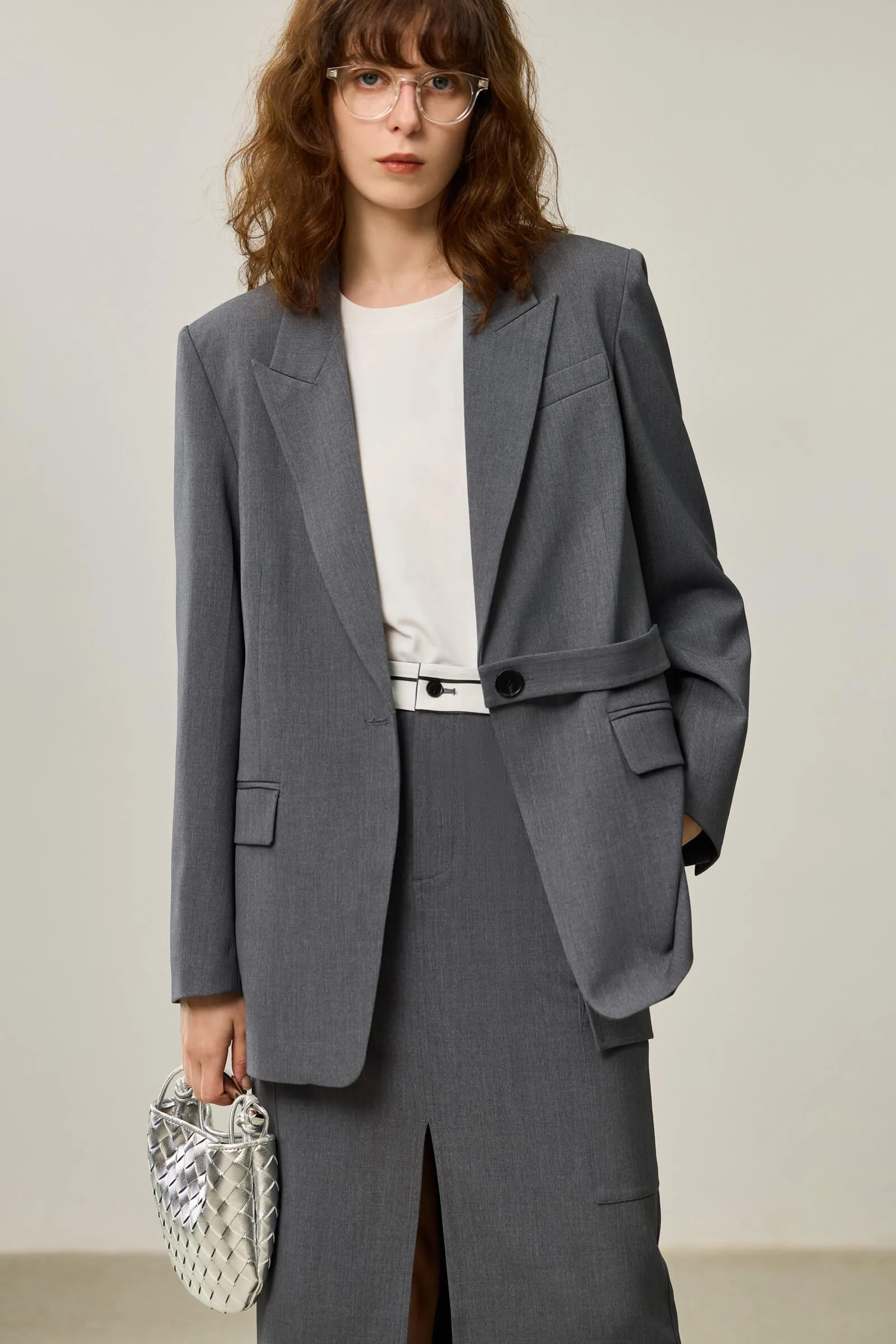 LILY Grey Suit Jacket