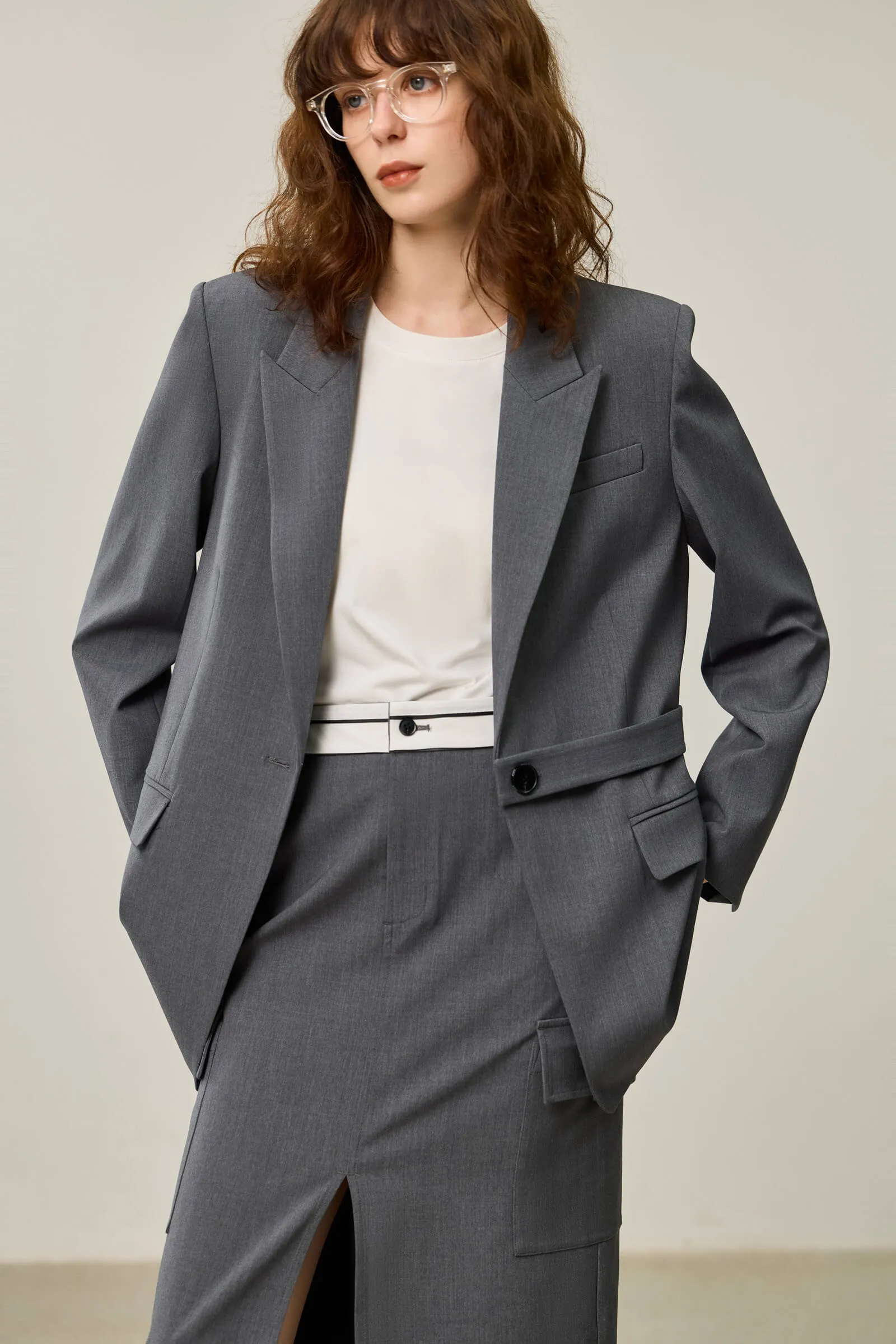 LILY Grey Suit Jacket
