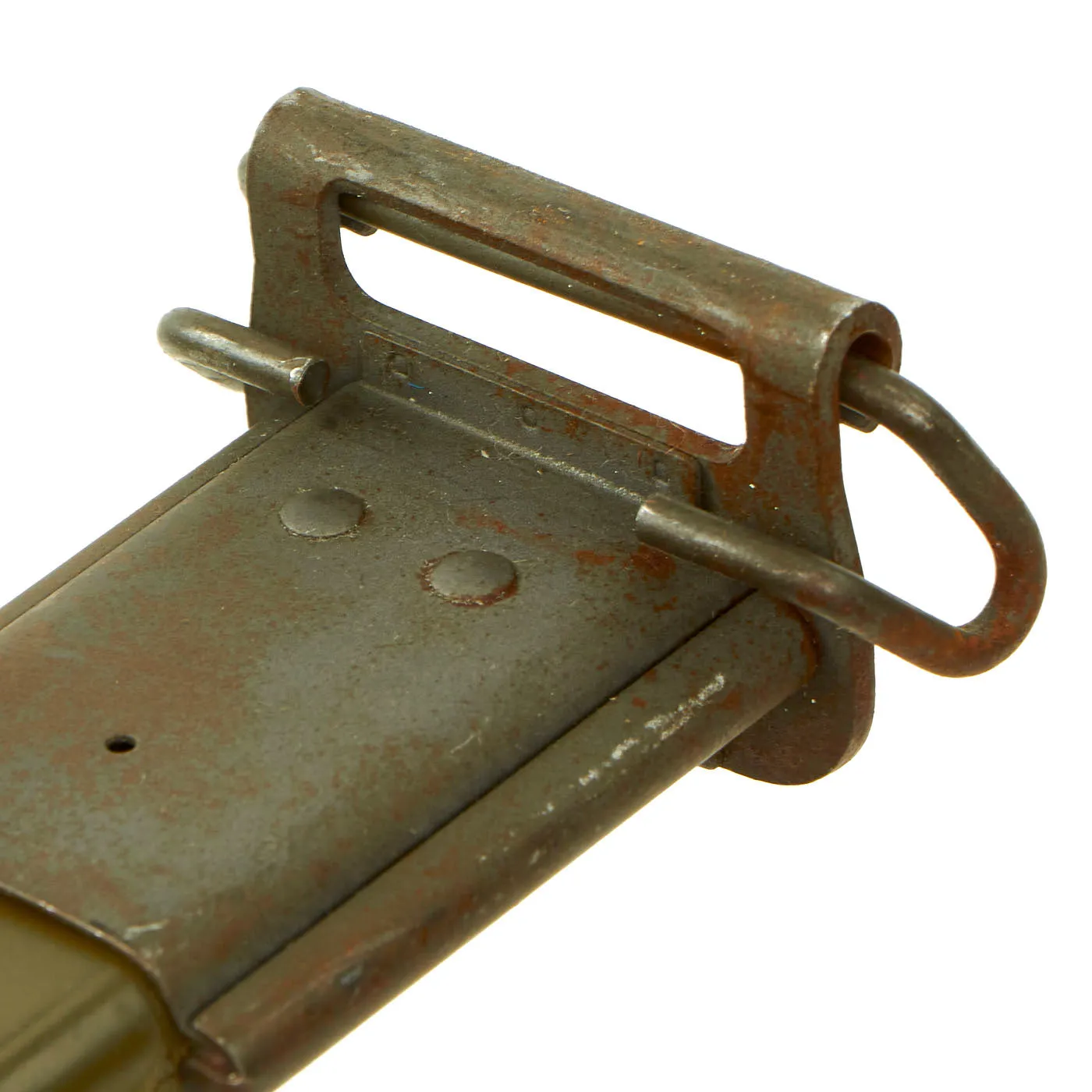 Original U.S. WWI M1917 Enfield British P1913 Overstamp Bayonet by Remington with M1917 Trench Gun Fiberglass Scabbard