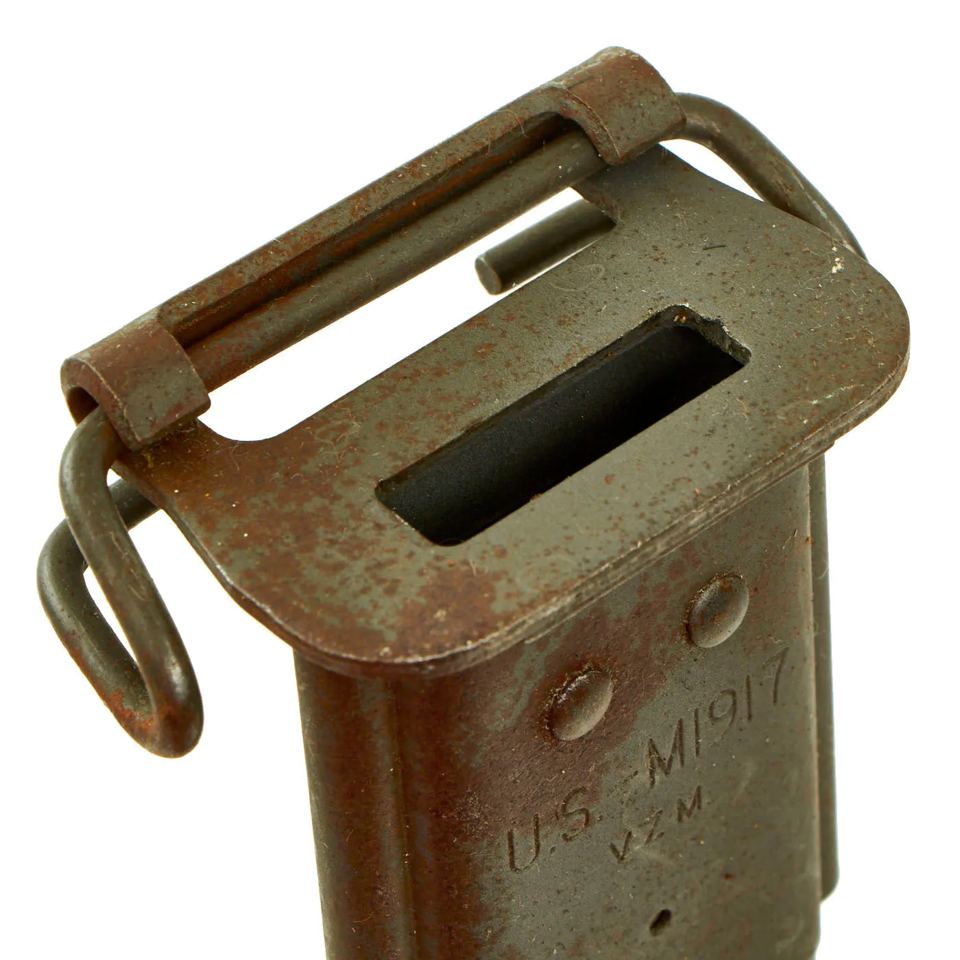 Original U.S. WWI M1917 Enfield British P1913 Overstamp Bayonet by Remington with M1917 Trench Gun Fiberglass Scabbard