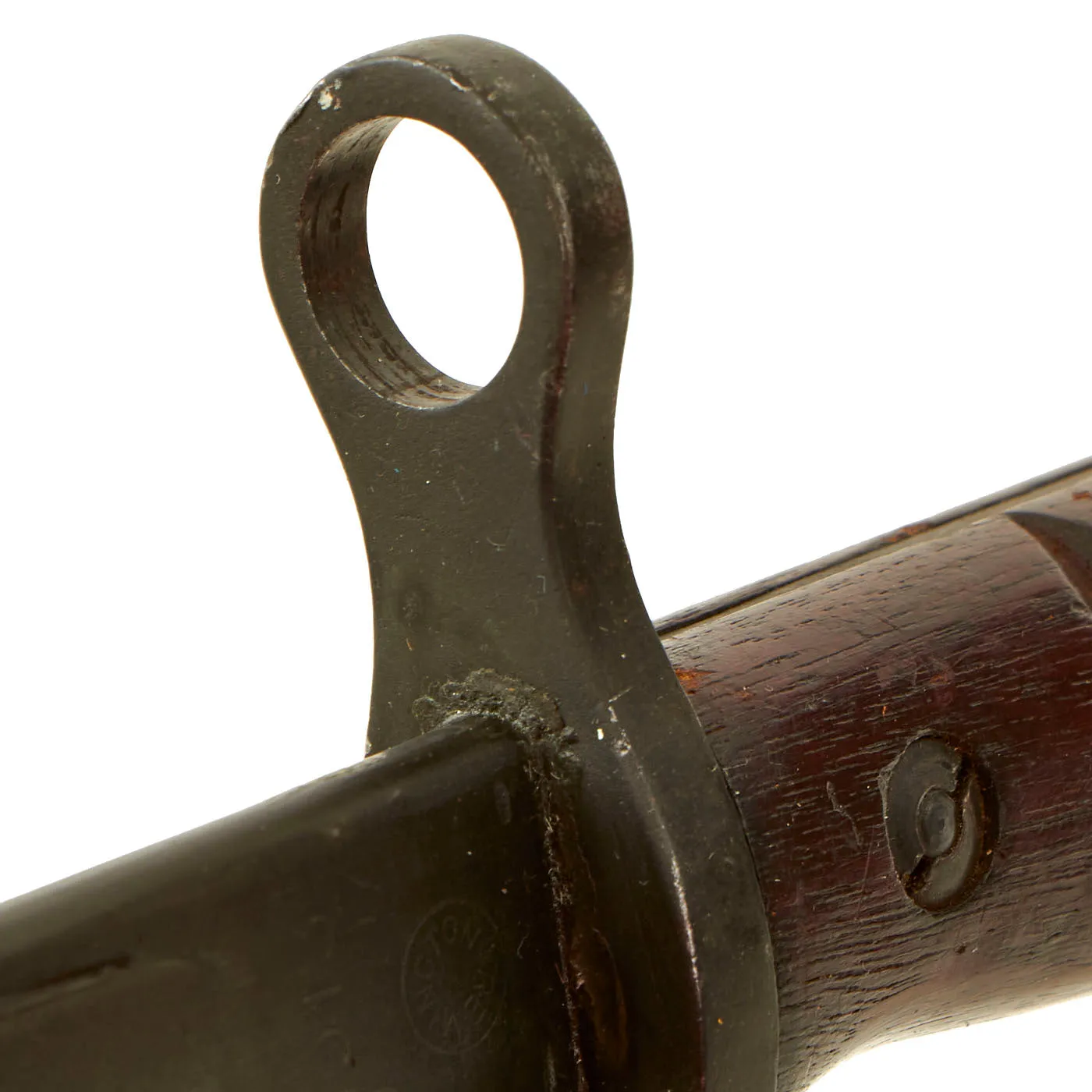 Original U.S. WWI M1917 Enfield British P1913 Overstamp Bayonet by Remington with M1917 Trench Gun Fiberglass Scabbard