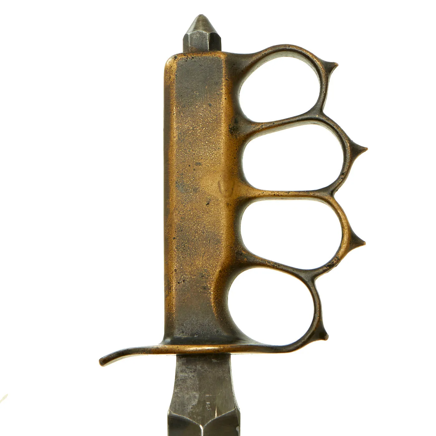 Original U.S. WWI Model 1918 Mark I Trench Knife by L. F. & C. with French Made Steel Scabbard