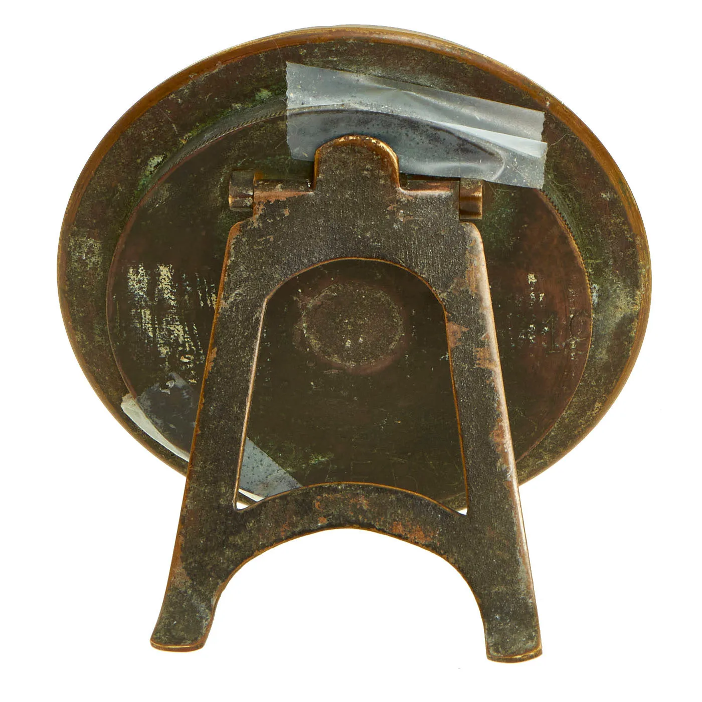 Original U.S. WWI WWII Trench Art Lot - Pair WWI Picture Frames, Pair WWII Candlestick Holders