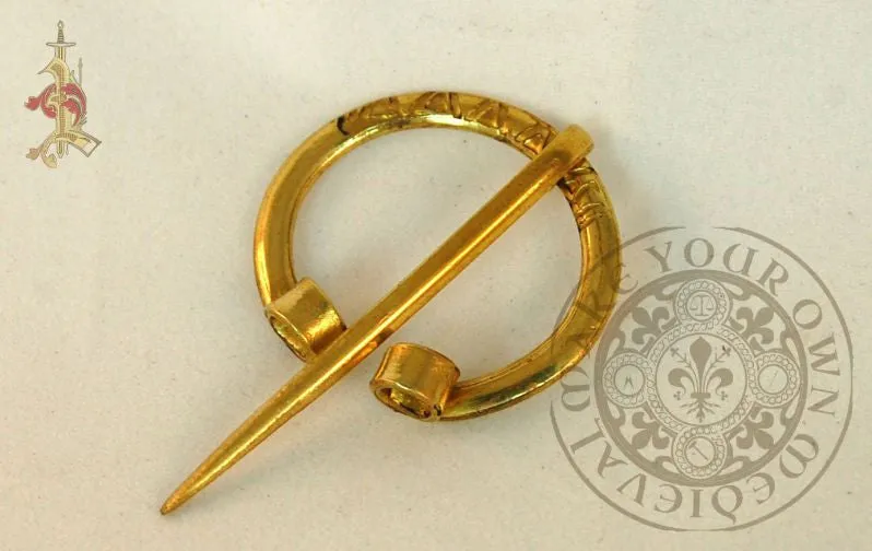 Small Etched Fibula Dress Clasp