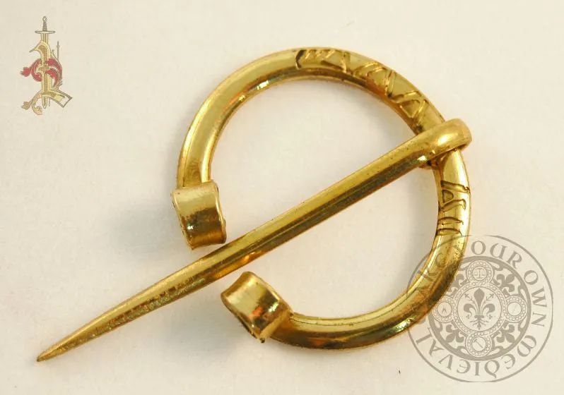 Small Etched Fibula Dress Clasp