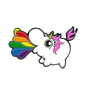 Unicorn puking rainbows Enamel Pin